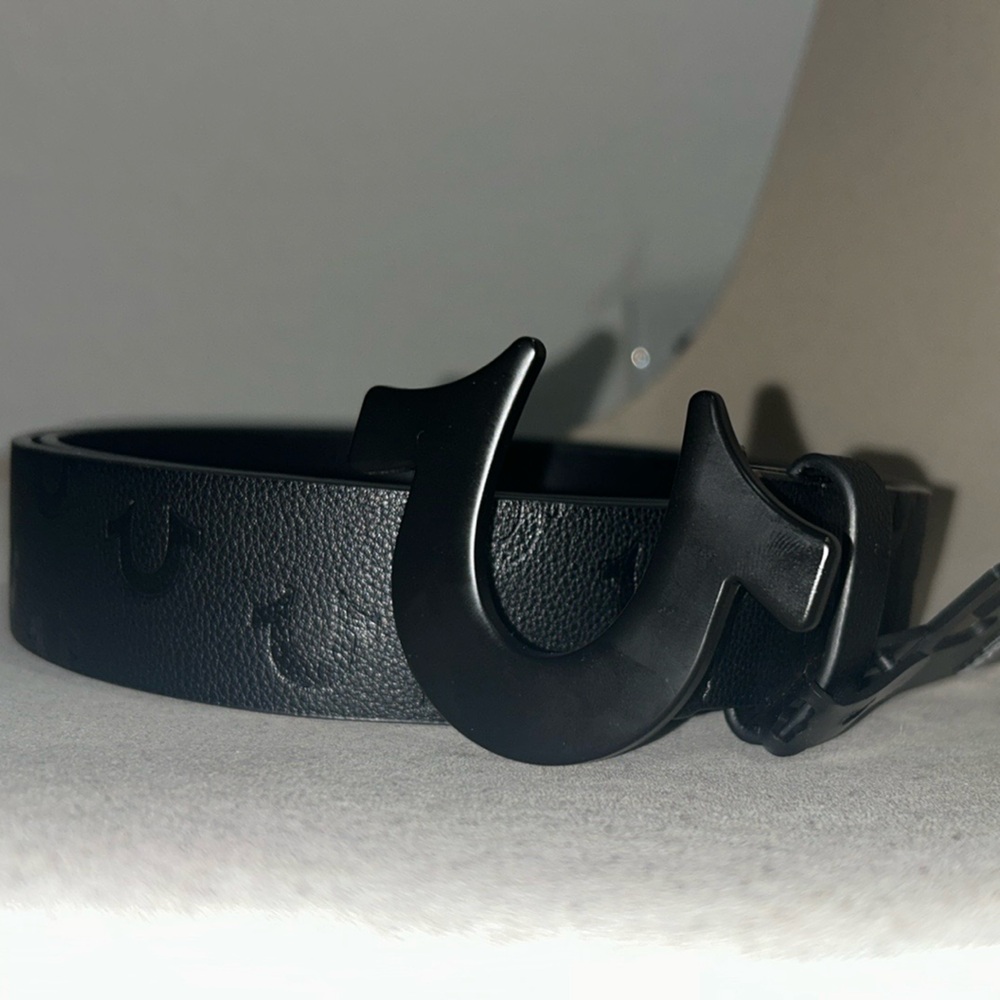 True Religion Black Embossed Belt